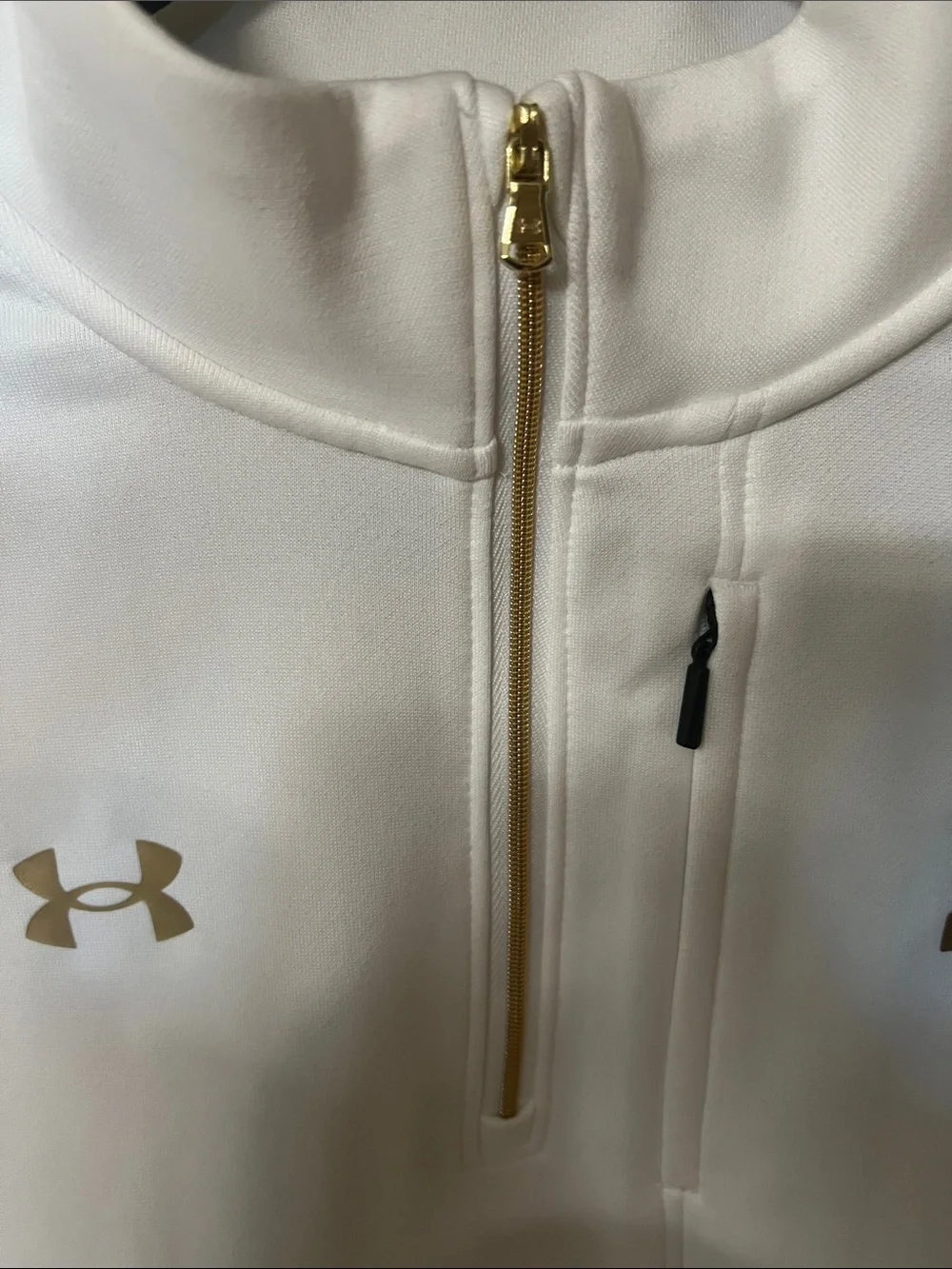Shamrock Series 2022: Notre Dame Under Armour Men’s White Quarter Zip